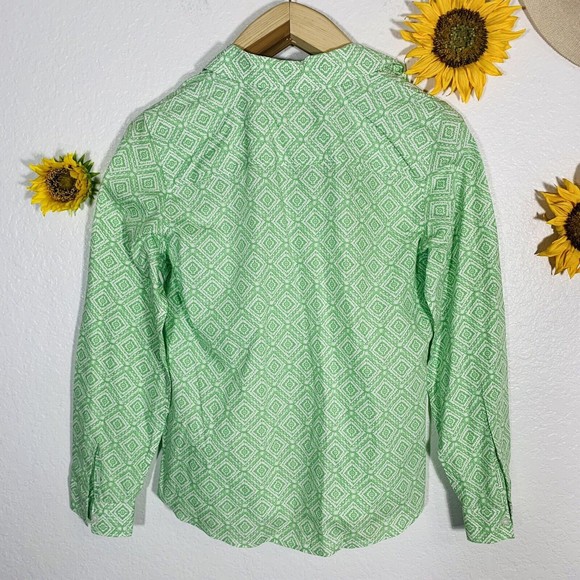 Chico’s Tribal Aztec Button No-iron Blouse Size 0 Or Small Women’s - Picture 14 of 16